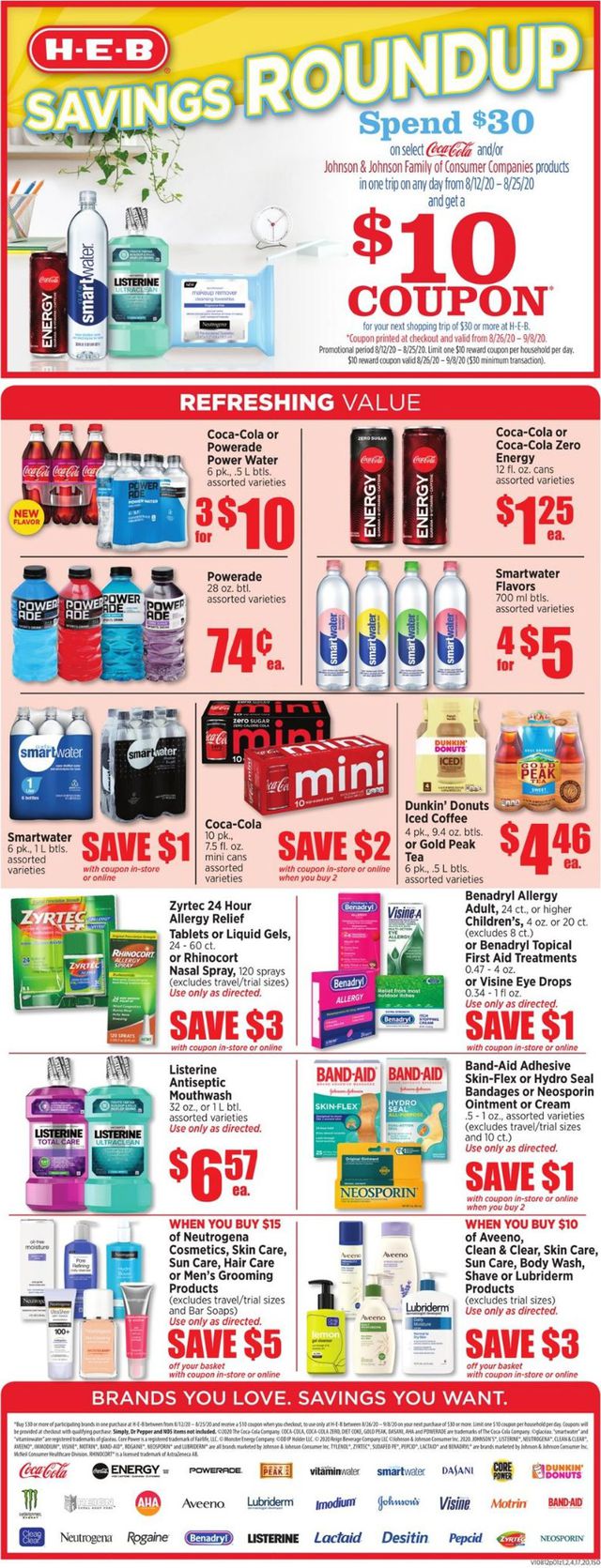 H-E-B Ad from 08/12/2020