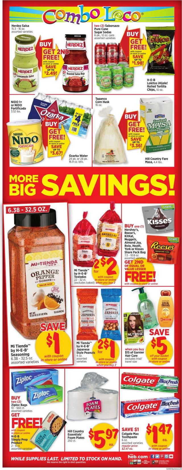 H-E-B Ad from 09/09/2020