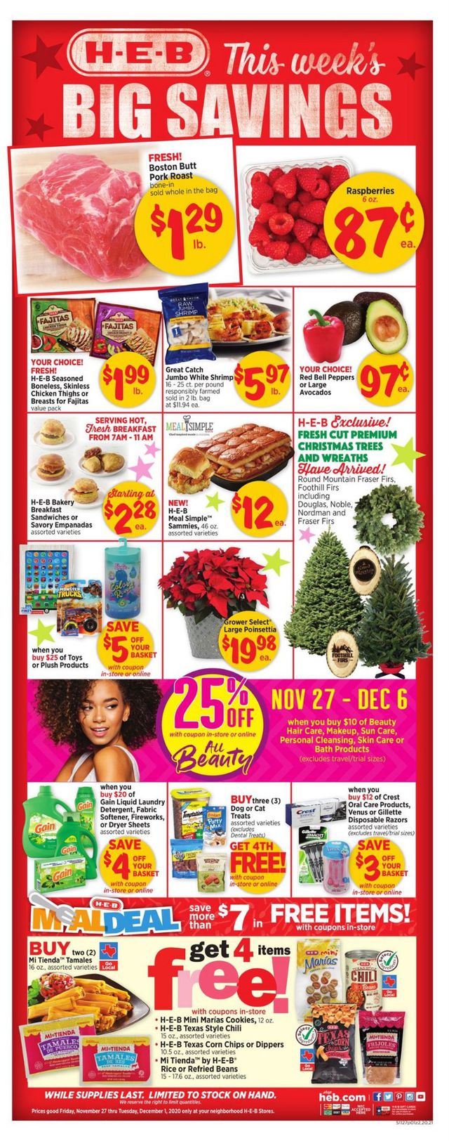 H-E-B Ad from 11/27/2020