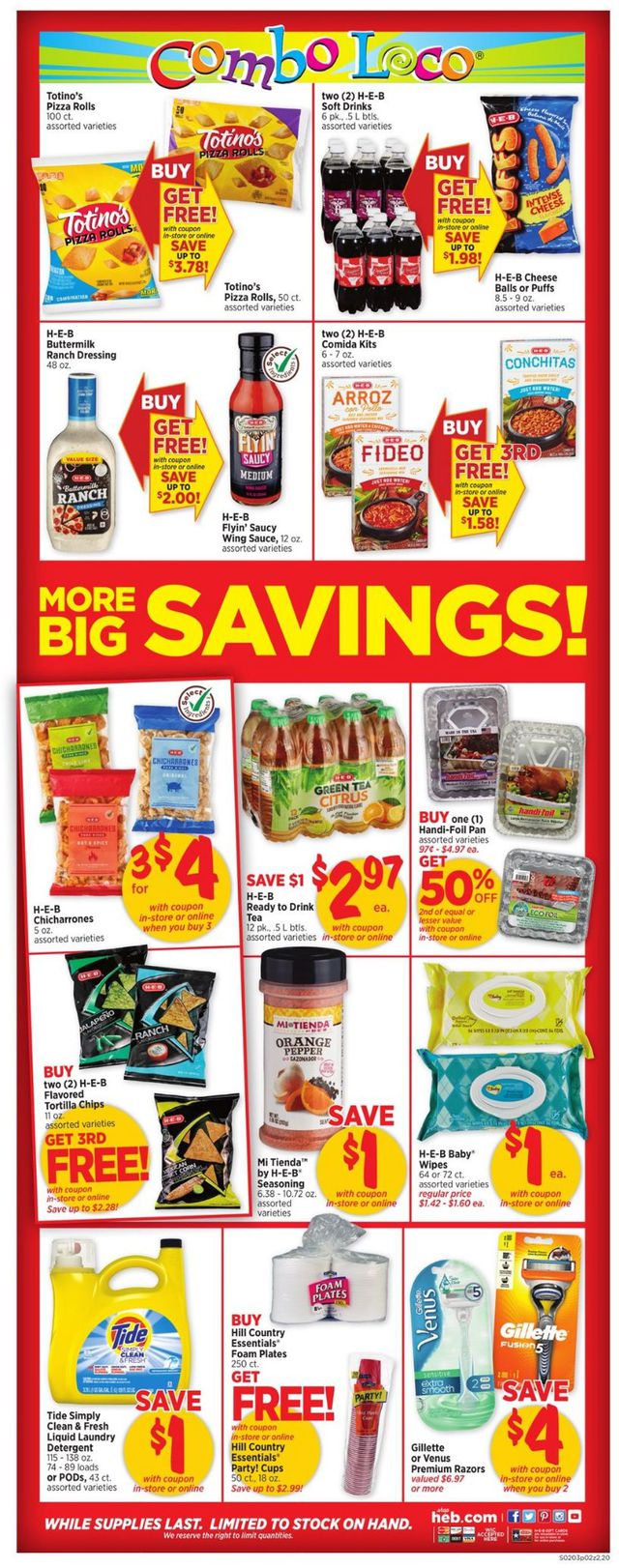H-E-B Ad from 02/03/2021