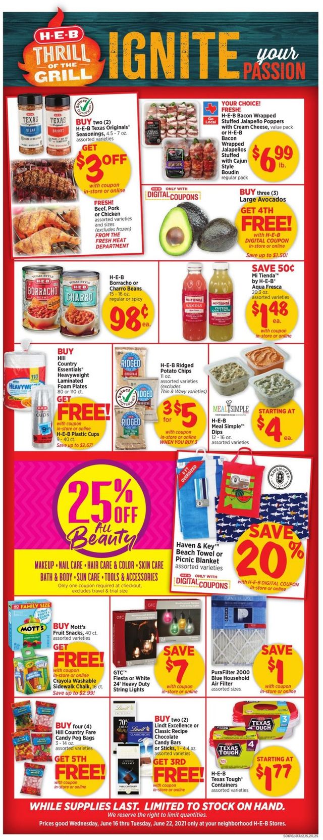 H-E-B Ad from 06/16/2021