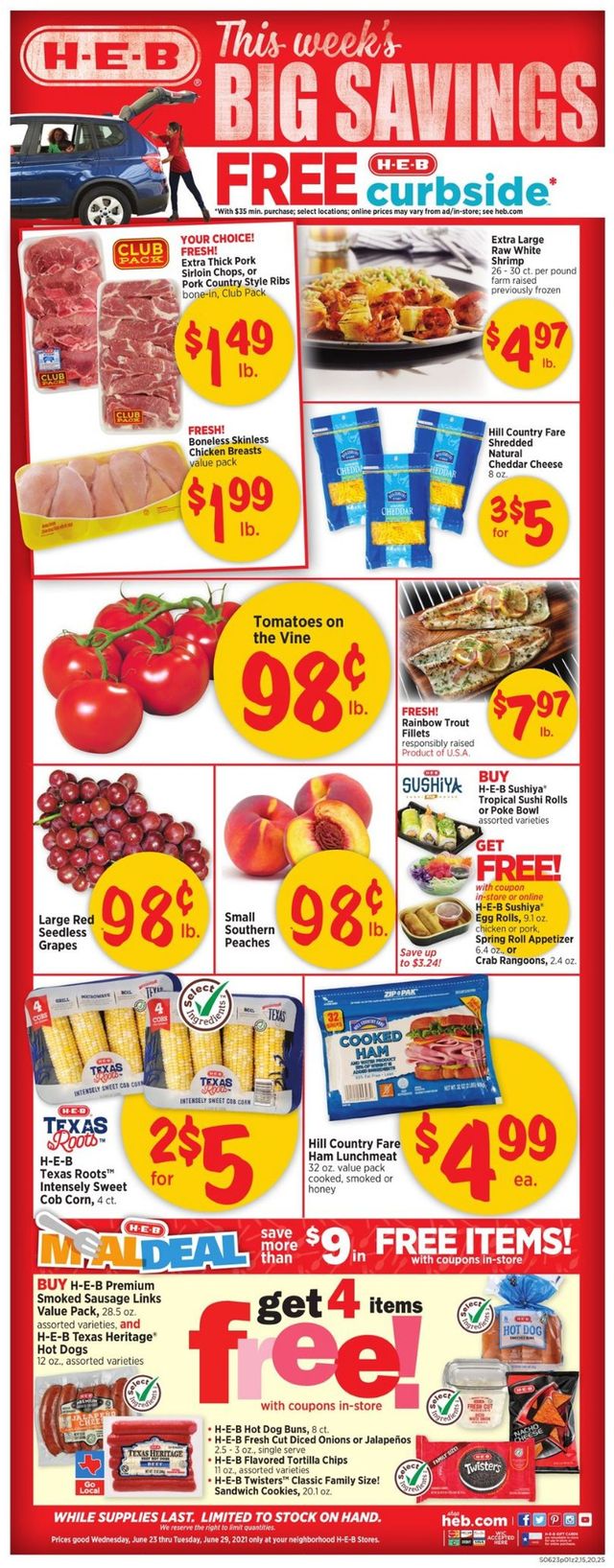 H-E-B Ad from 06/23/2021