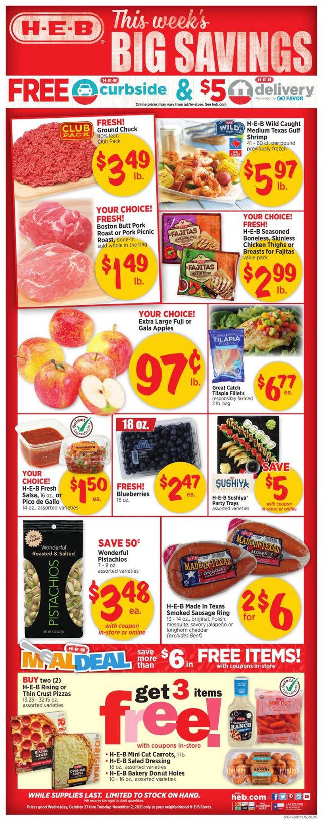 H-E-B Ad from 10/27/2021