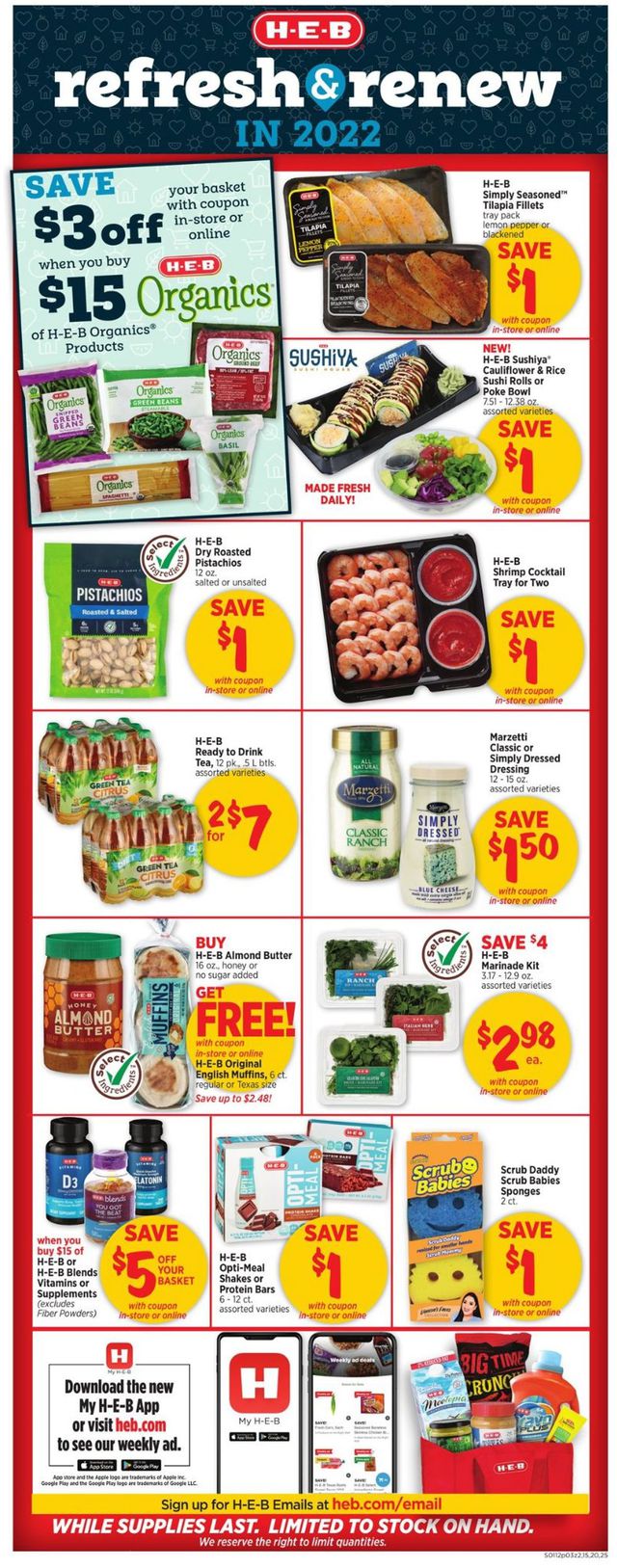 H-E-B Ad from 01/12/2022