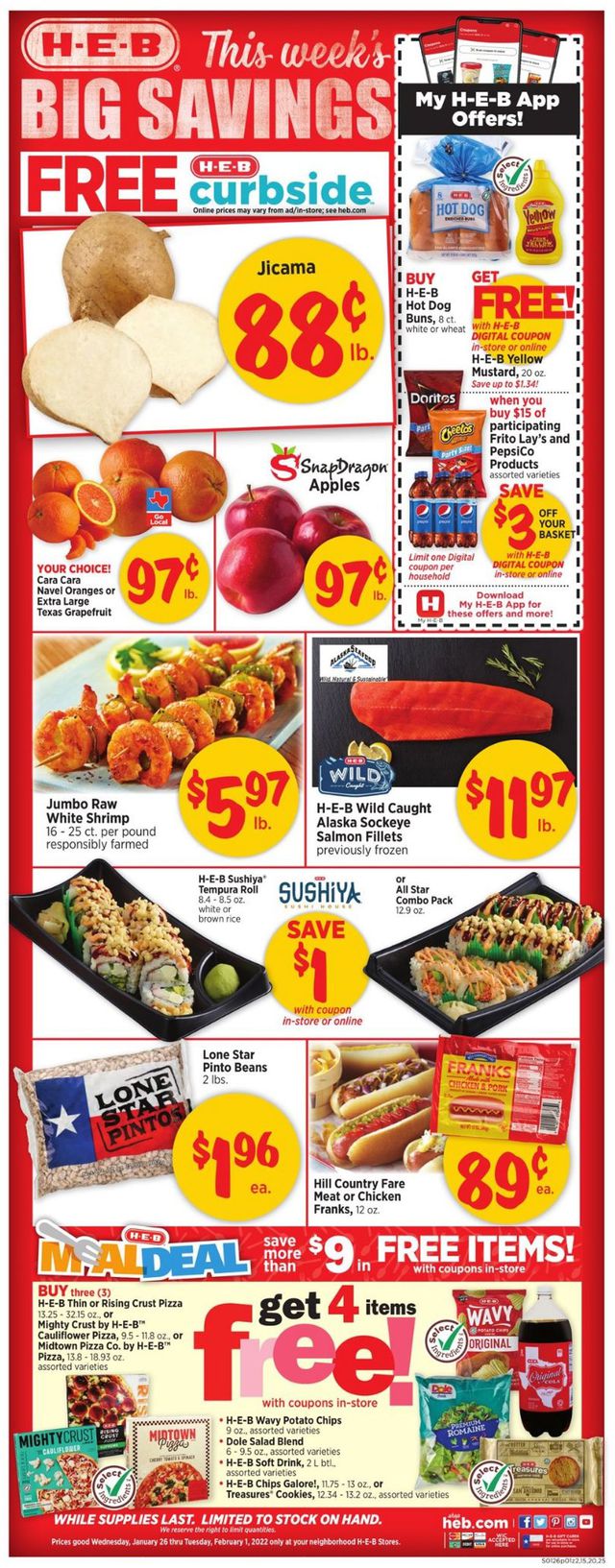 H-E-B Ad from 01/26/2022