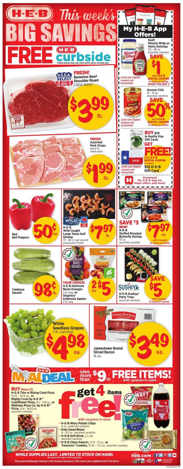 H-E-B Ad from 02/02/2022