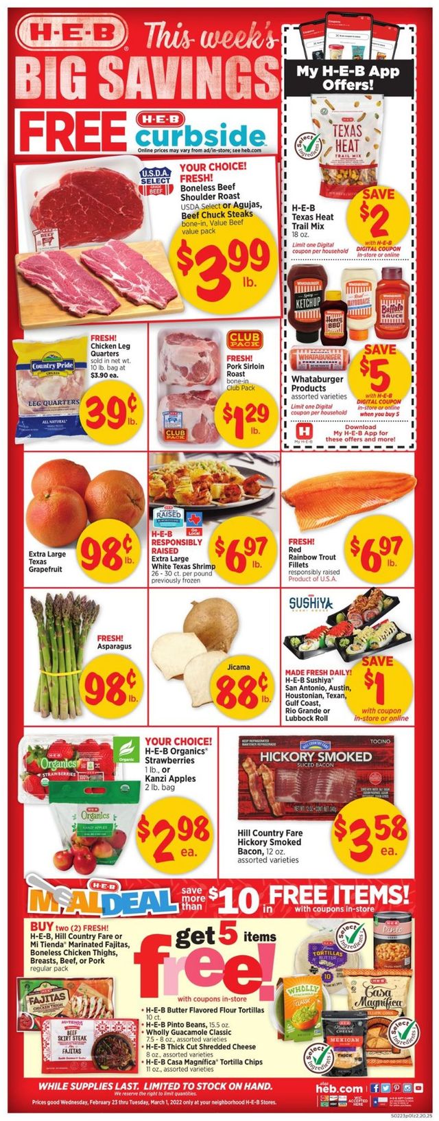 H-E-B Ad from 02/23/2022
