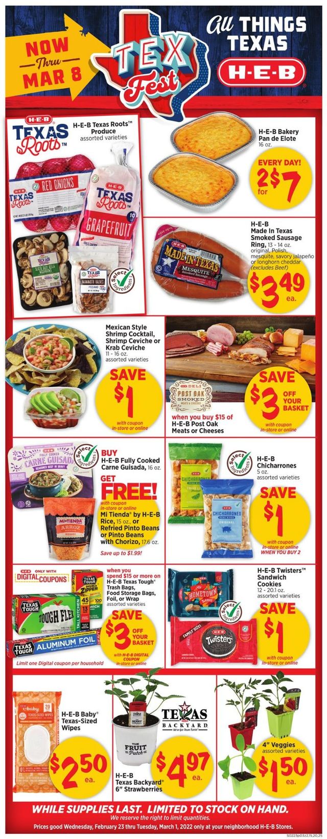 H-E-B Ad from 02/23/2022