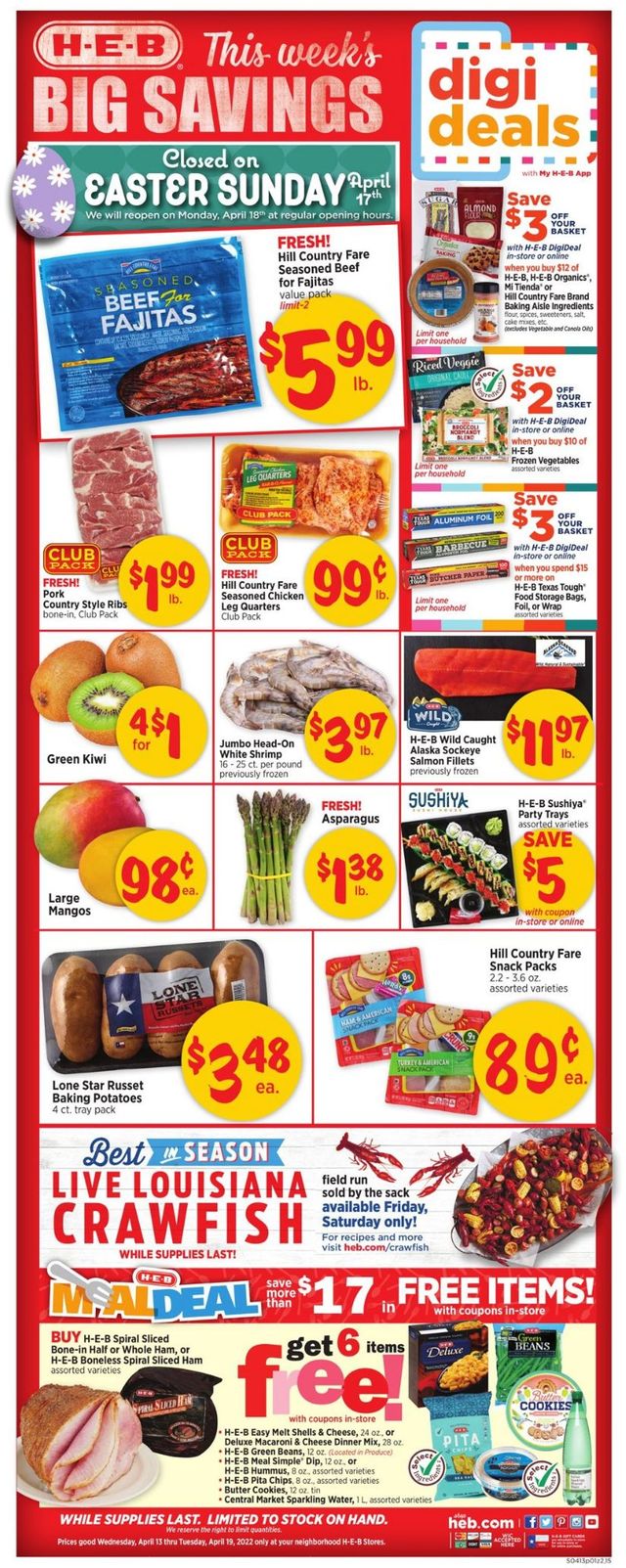H-E-B Ad from 04/13/2022