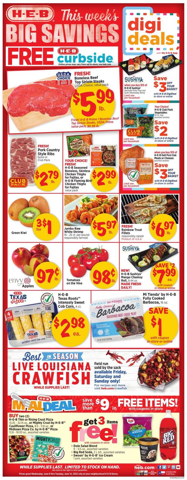 H-E-B Ad from 06/08/2022