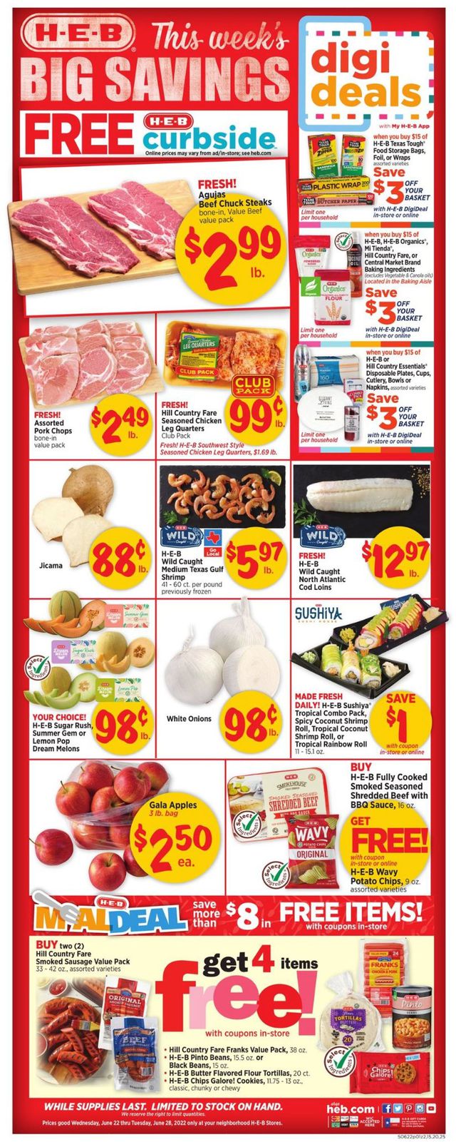 H-E-B Ad from 06/22/2022