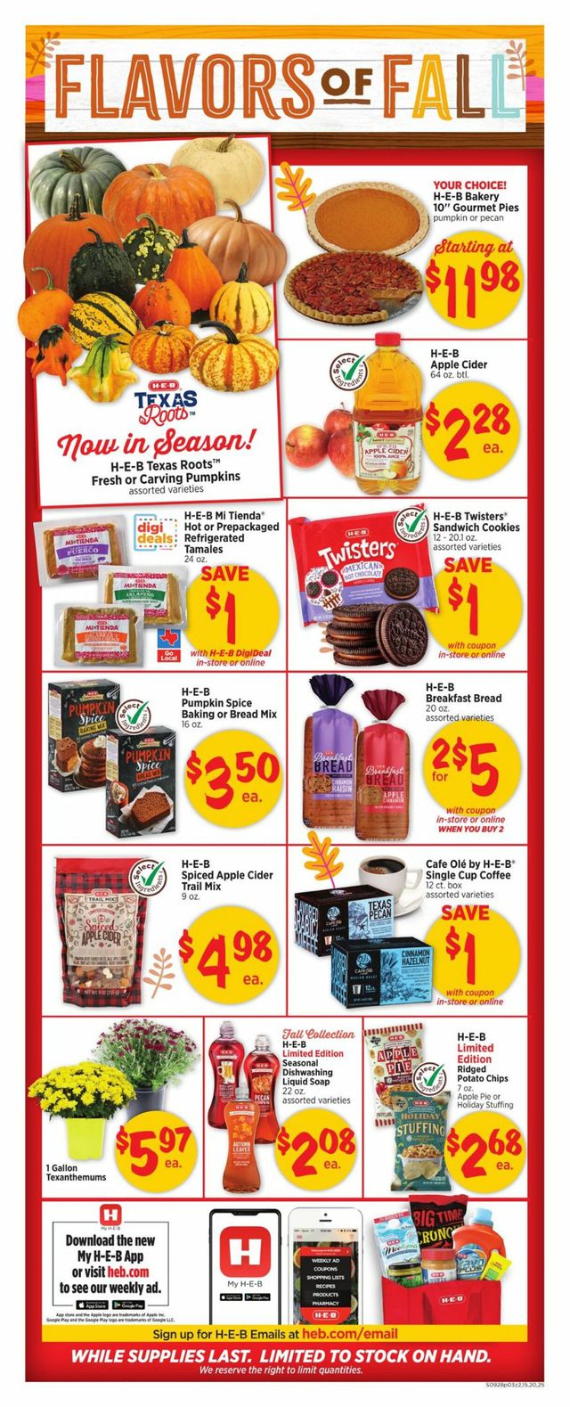 H-E-B Ad from 09/28/2022