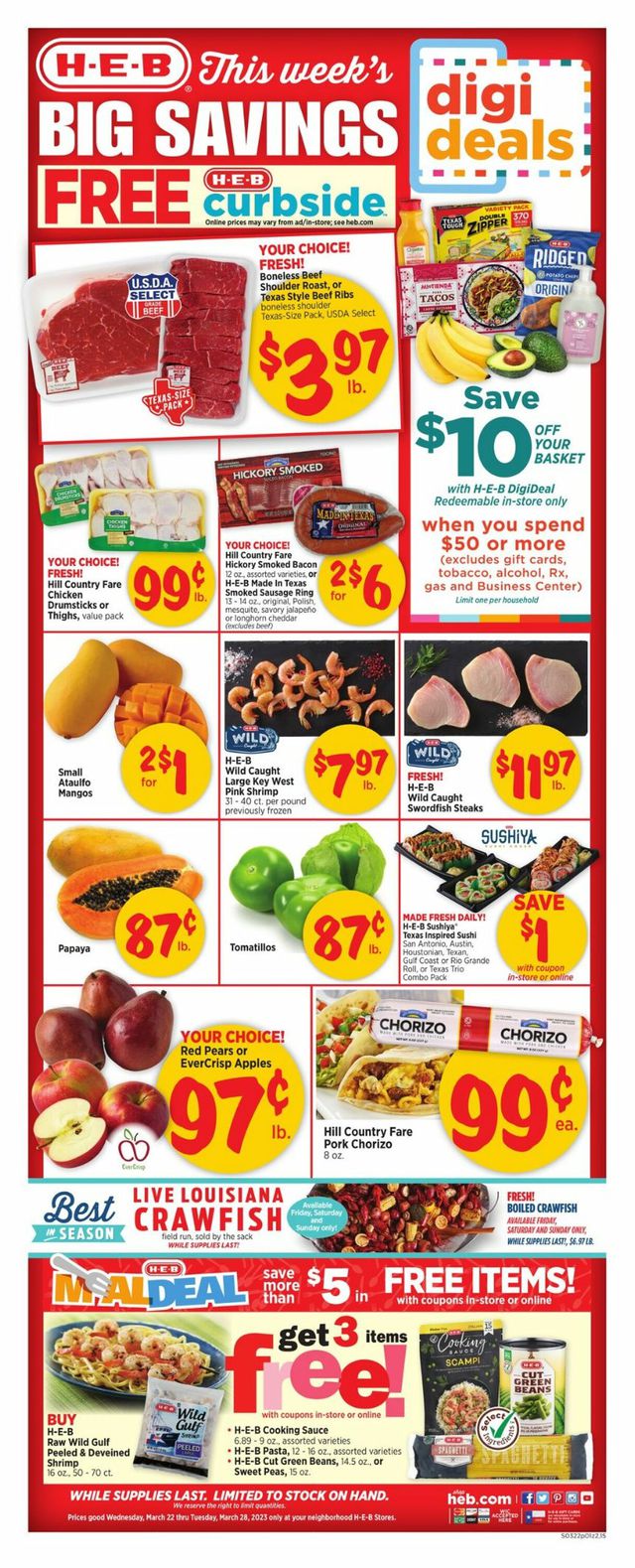 H-E-B Ad from 03/22/2023