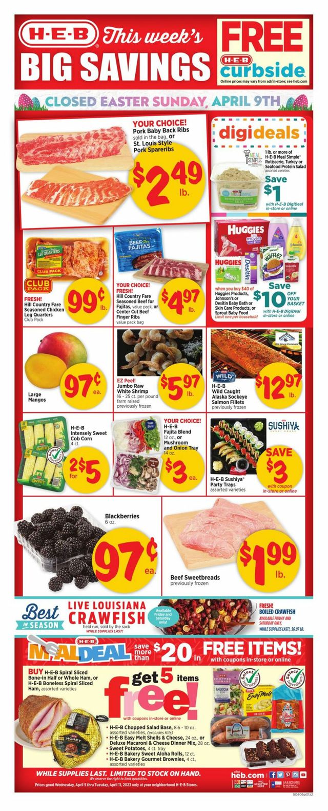 H-E-B Ad from 04/05/2023