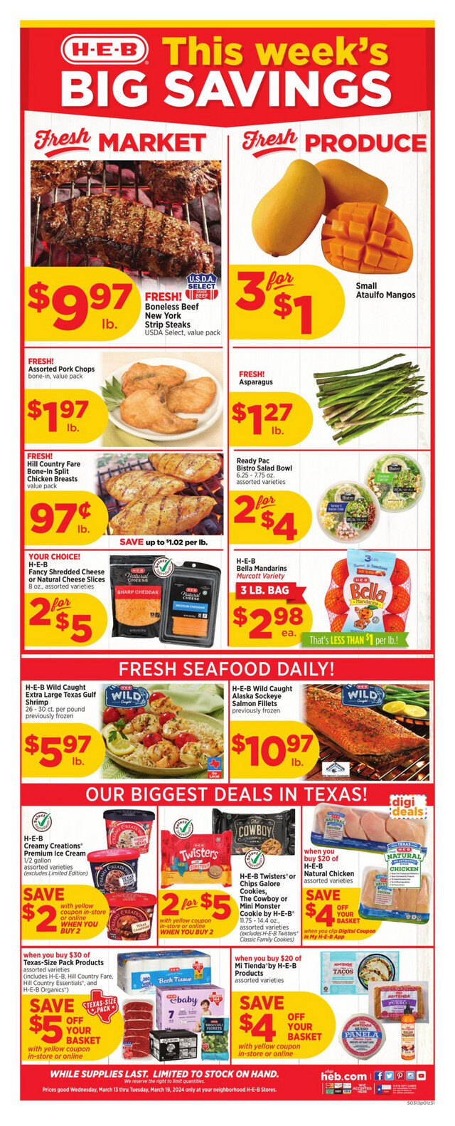H-E-B Ad from 03/13/2024