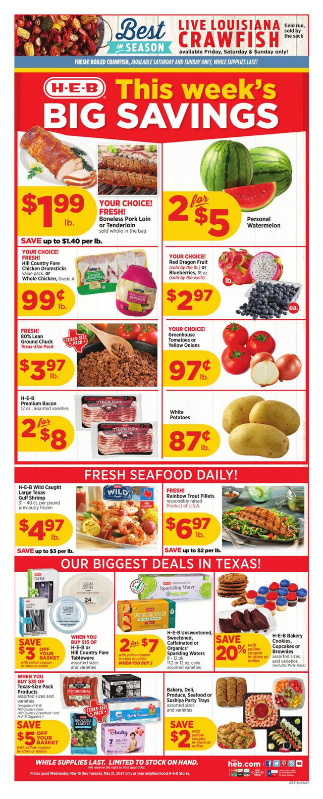 H-E-B Ad from 05/15/2024