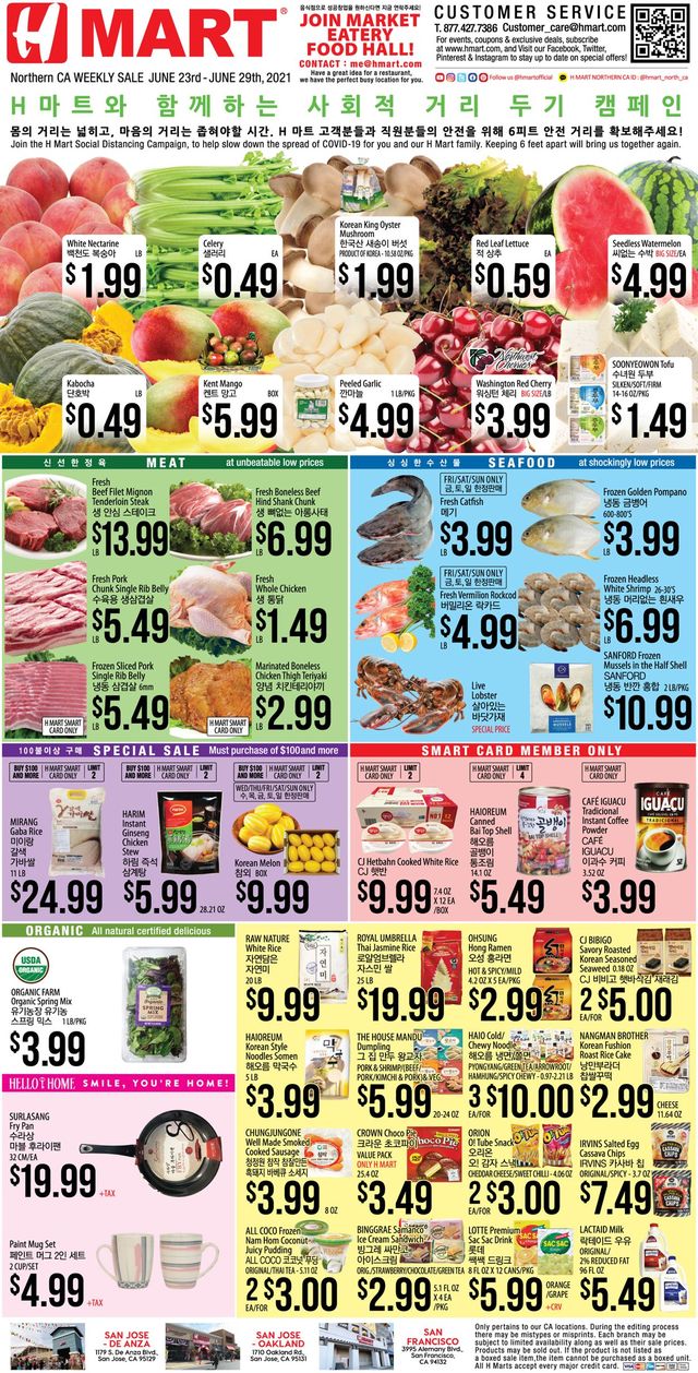 H Mart Ad from 06/23/2021