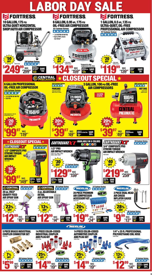 Harbor Freight Ad from 08/30/2021