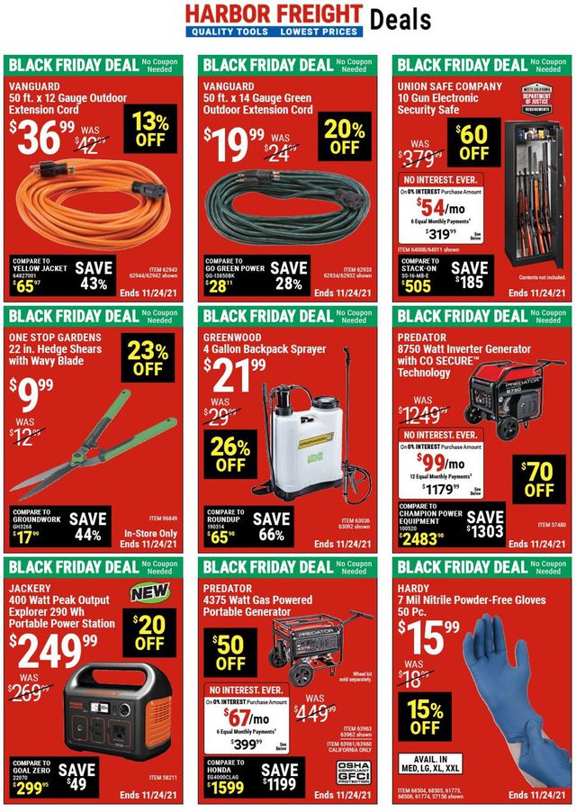 Harbor Freight Ad from 11/12/2021