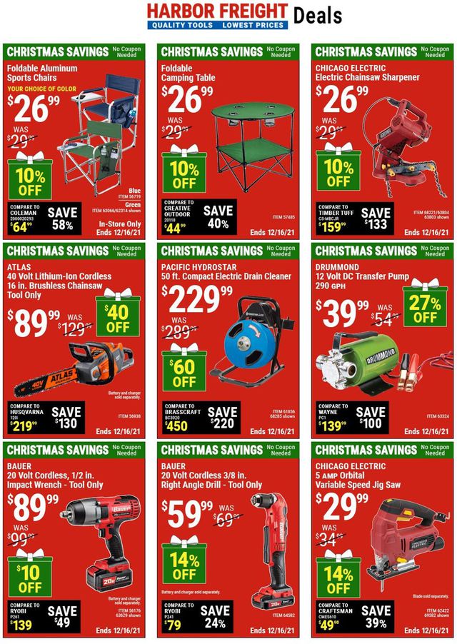 Harbor Freight Ad from 11/30/2021