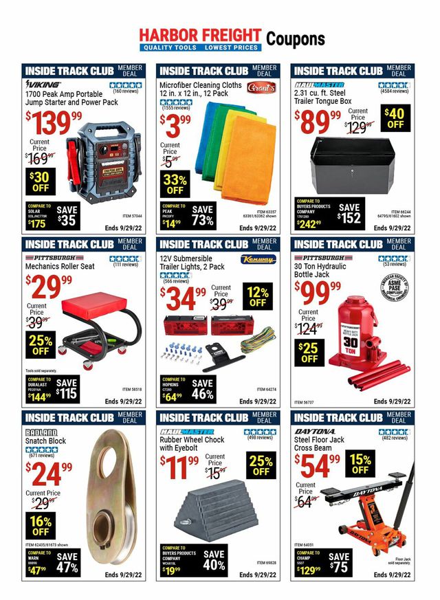 Harbor Freight Ad from 09/22/2022