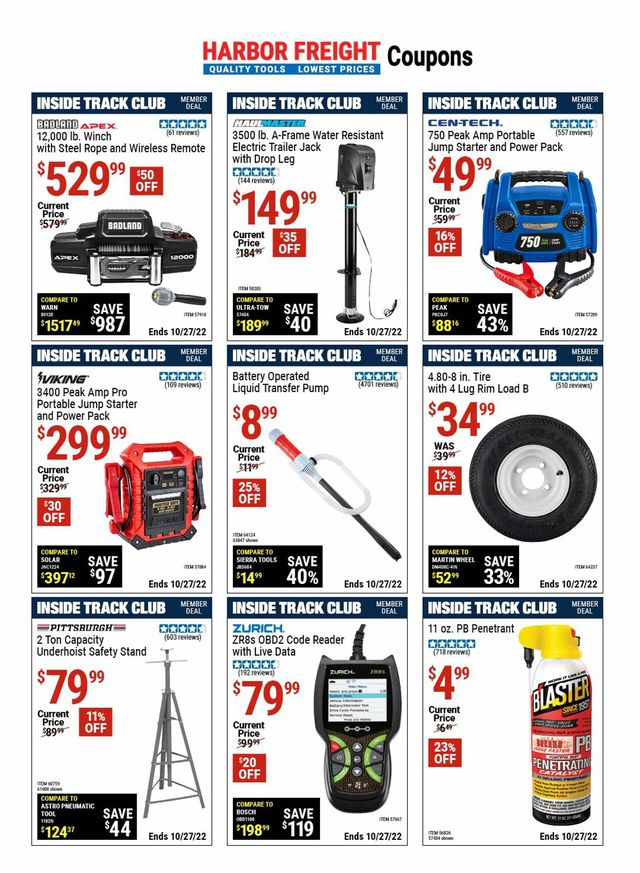 Harbor Freight Ad from 10/06/2022