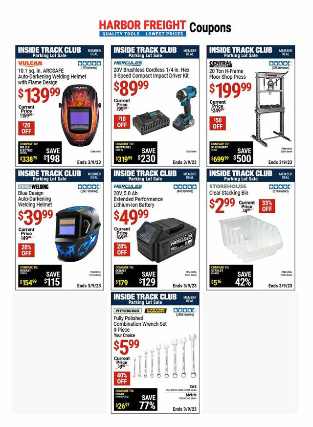 Harbor Freight Ad from 03/09/2023