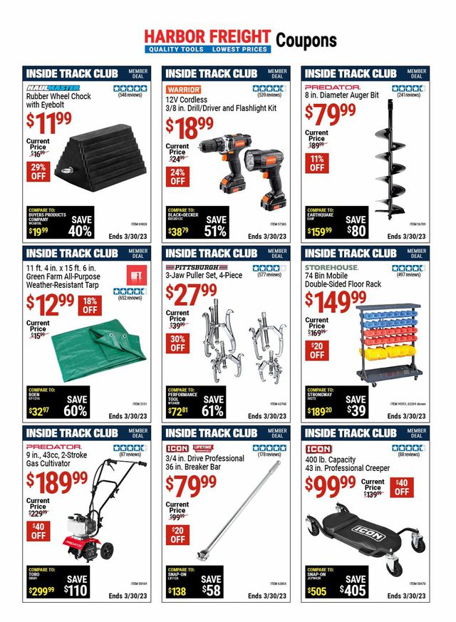 Harbor Freight Ad from 03/16/2023
