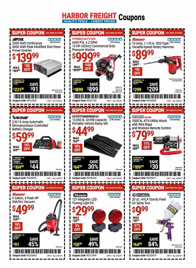 Harbor Freight Ad from 03/24/2023