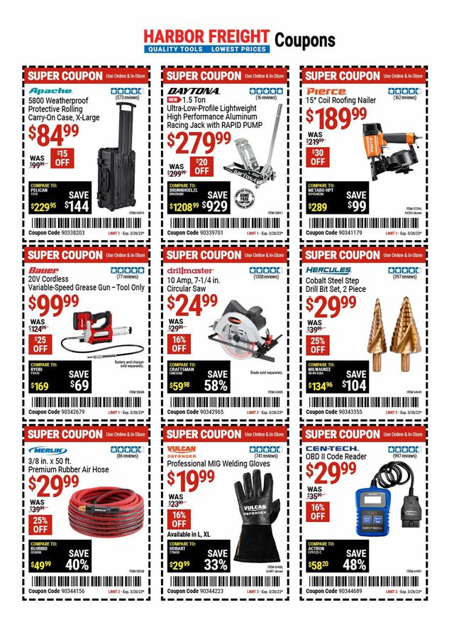 Harbor Freight Ad from 03/24/2023