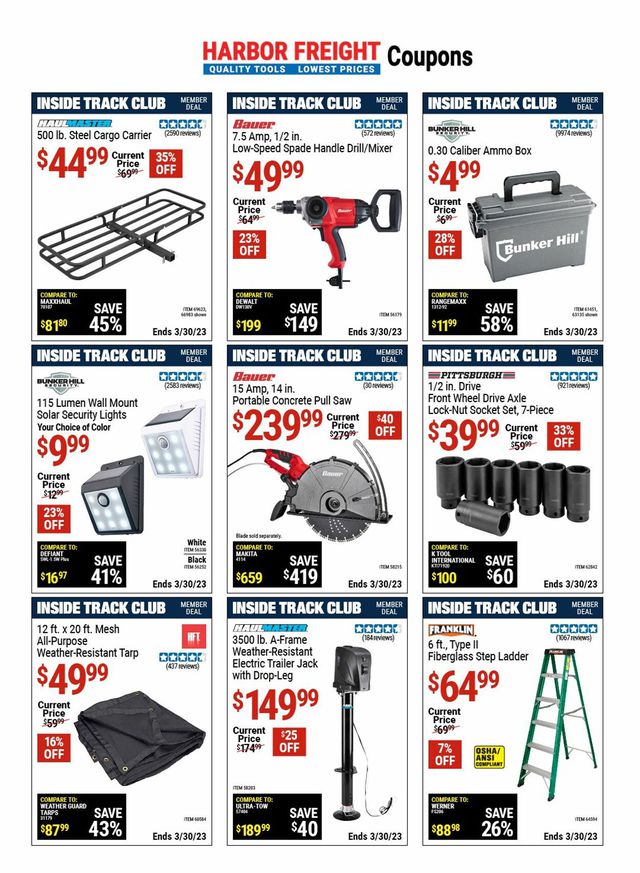 Harbor Freight Ad from 03/23/2023