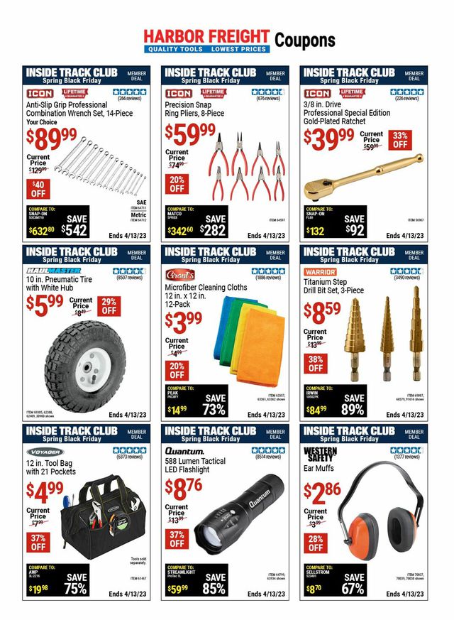Harbor Freight Ad from 04/13/2023
