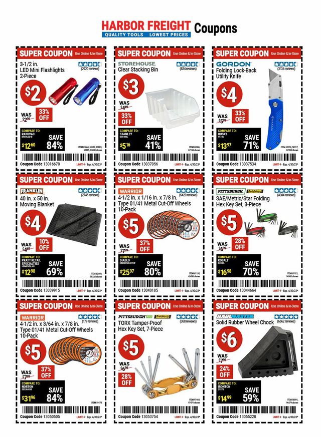 Harbor Freight Ad from 04/27/2023