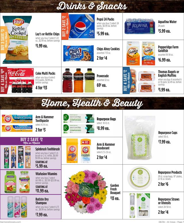 Harmons Ad from 08/06/2019