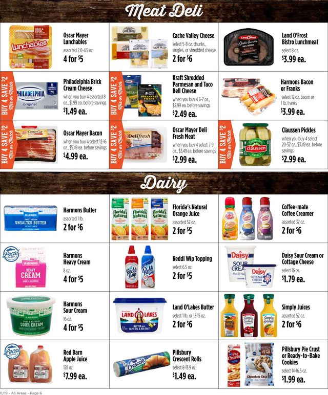 Harmons Ad from 11/19/2019