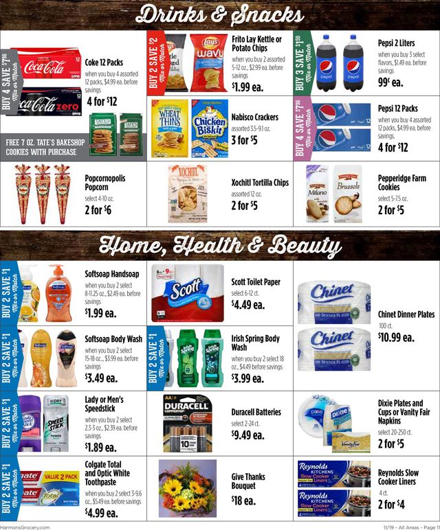 Harmons Ad from 11/19/2019