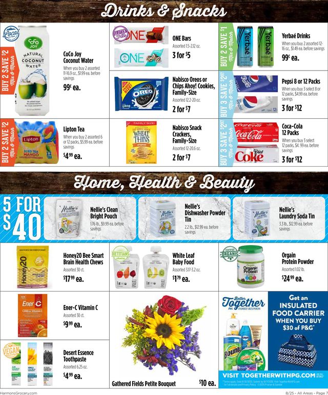 Harmons Ad from 08/25/2020