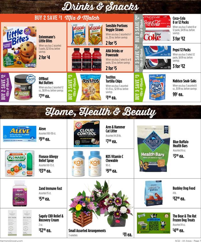 Harmons Ad from 09/22/2020
