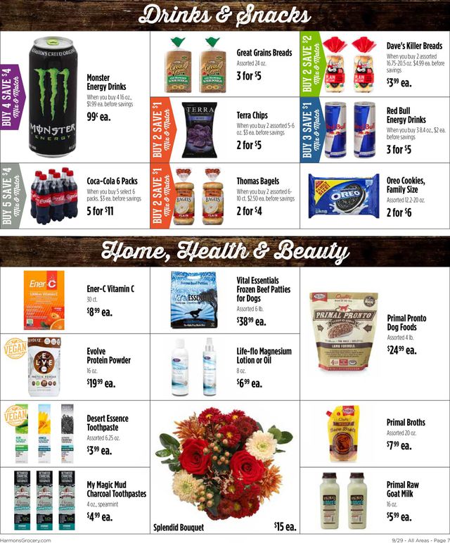 Harmons Ad from 09/29/2020