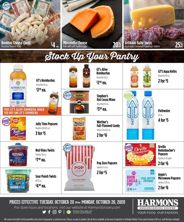 Harmons Ad from 10/20/2020