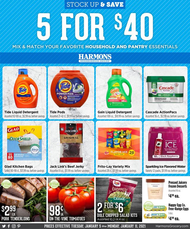 Harmons Ad from 01/05/2021