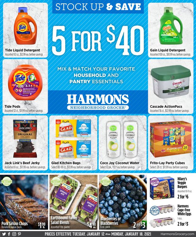 Harmons Ad from 01/12/2021