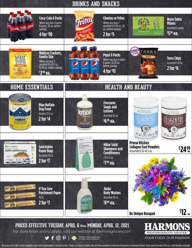 Harmons Ad from 04/06/2021