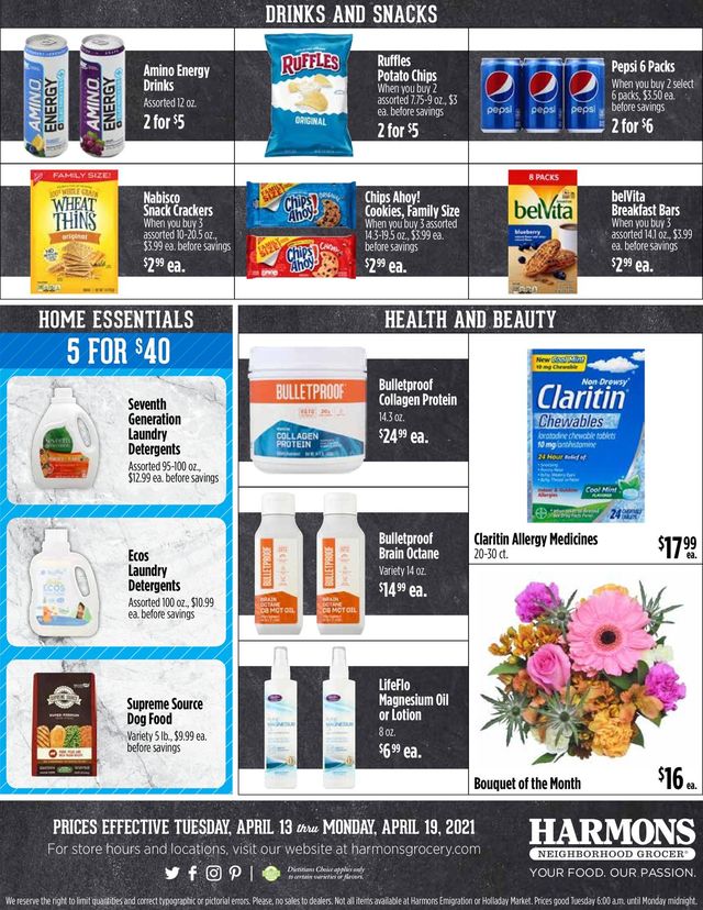 Harmons Ad from 04/13/2021