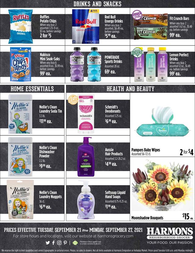 Harmons Ad from 09/21/2021