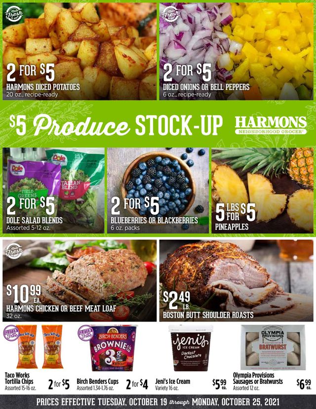 Harmons Ad from 10/19/2021