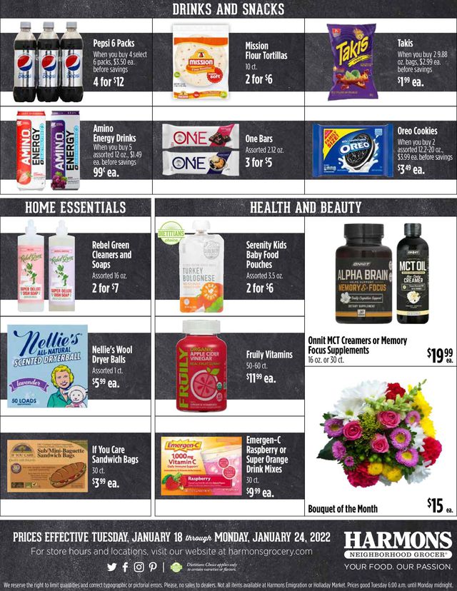 Harmons Ad from 01/18/2022