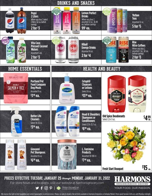 Harmons Ad from 01/25/2022