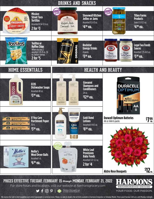 Harmons Ad from 02/15/2022