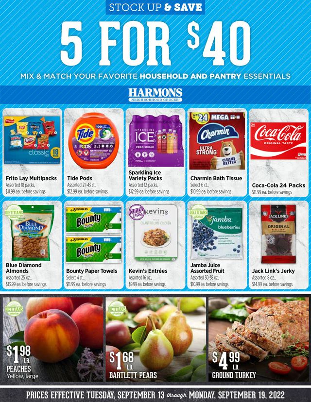 Harmons Ad from 09/13/2022